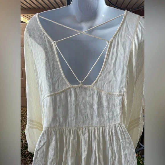 New American Eagle Outfitters Lightweight Lace Panels Straps Cross back Tunic XS - Picture 8 of 13